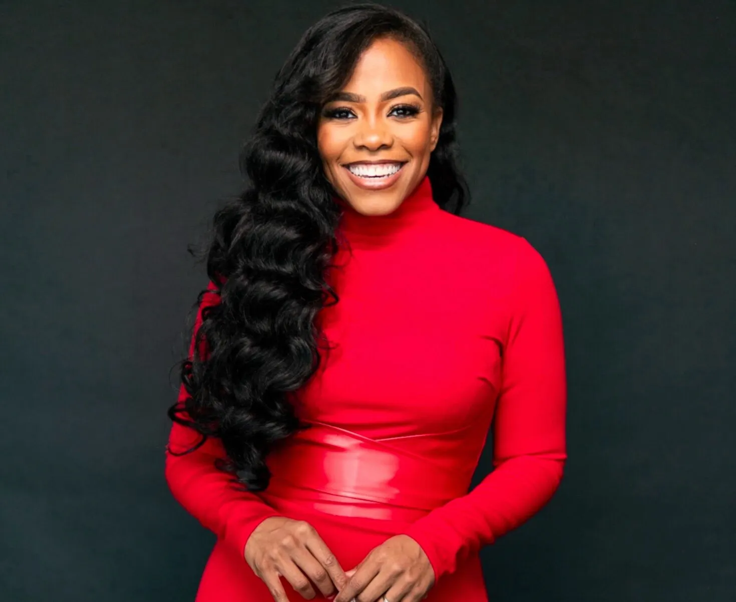 Stephanie Shabazz portrait in red